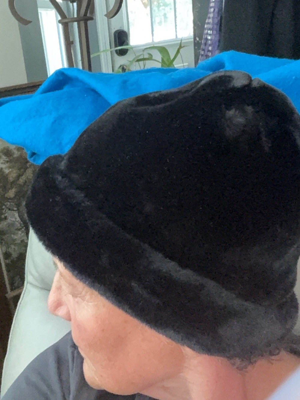 Vintage Aris Black Faux Fur Bucket Hat Cloche Made in USA Excellent Condition